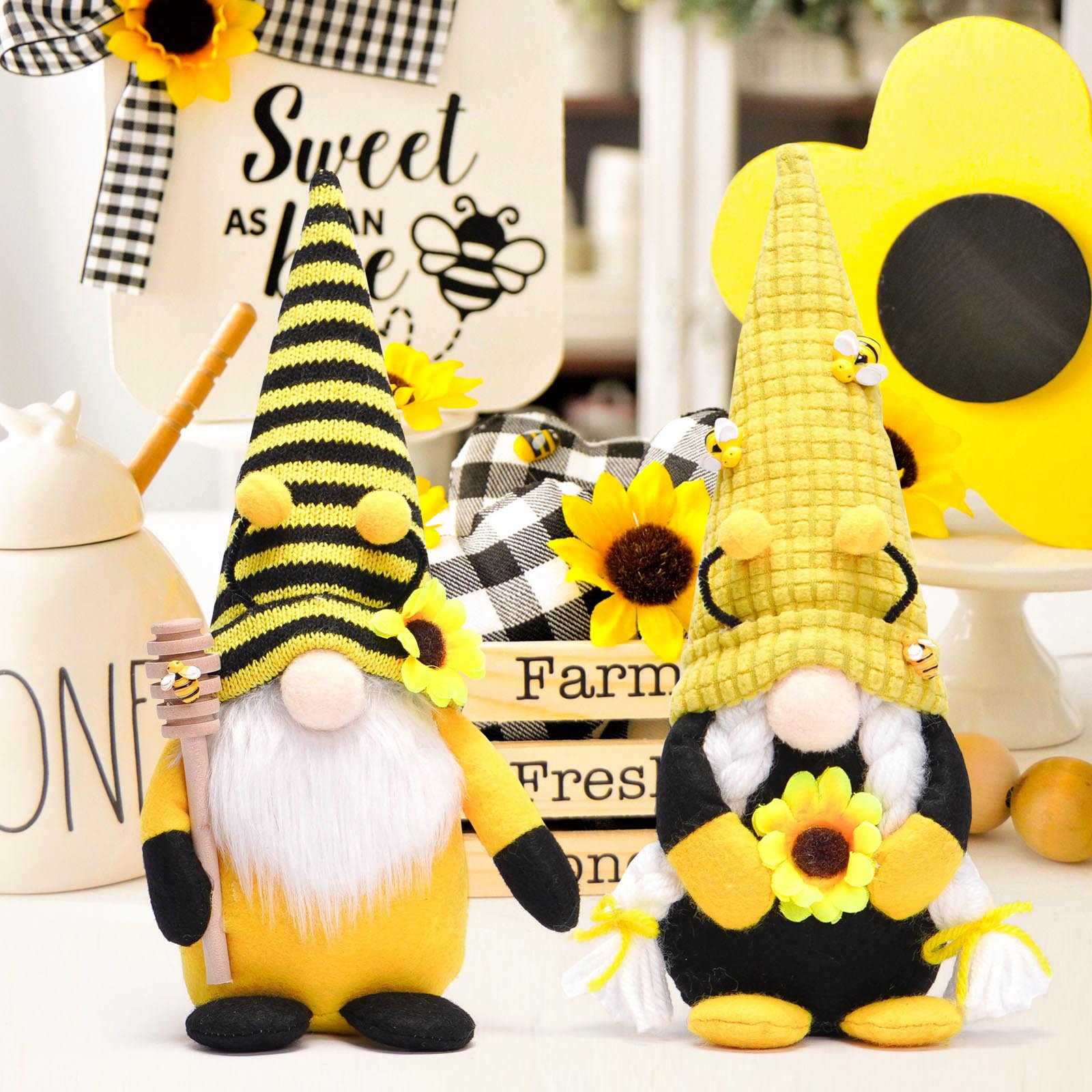 Cross-border Bee Festival muñeca sin rostro lindo Girasol enano esencia Rudolf muñeca decoración decoraciones de vacaciones