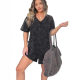 2025 Amazon Independent Station European and American Cross-border Explosive plus size Women's V-Neck Casual Dressed Knitted Jumpsuit