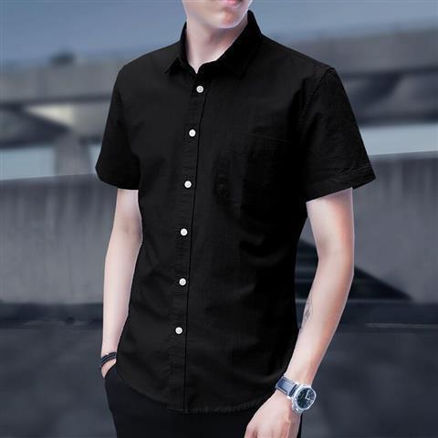 Camisa de manga corta de verano para hombre Oxford camisa blanca delgada camisa casual Camisa delgada de media manga ropa de hombre de moda