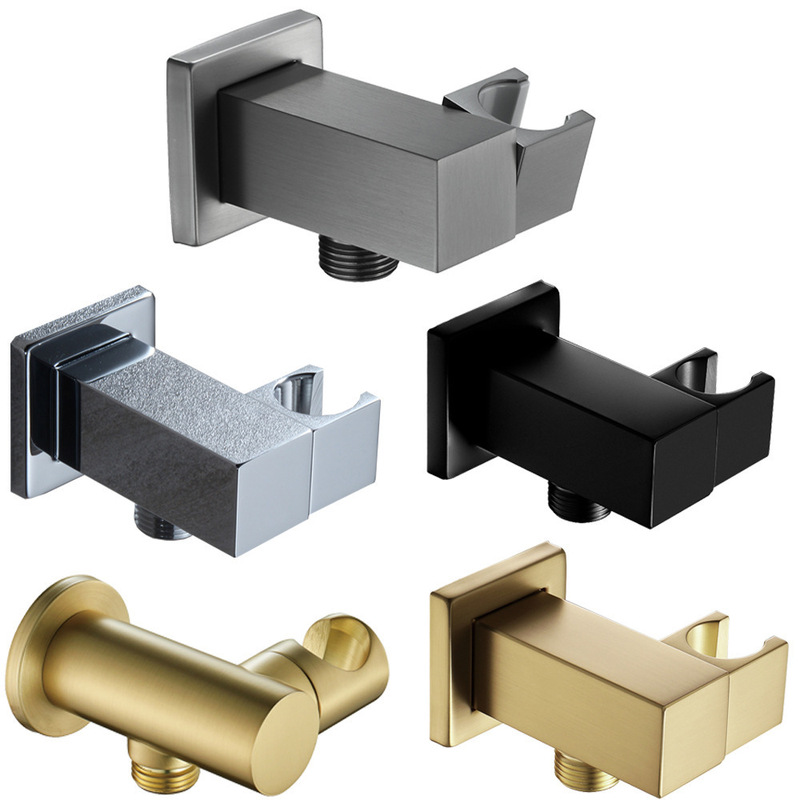 Hidden gun gray wire drawing gold hand-held shower seat home decoration main material shower sprinkler bracket bathroom bathroom accessories