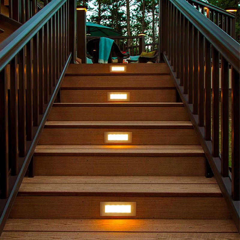 LED-ступени для лестниц, встроенное освещение пола для коридора