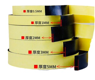 Wholesale EVA Sealing Strip Sponge Back Glue Self-adhesive Strip Anti-collision Shock-absorbing Rubber Strip Foam Foam Dust-proof Strip