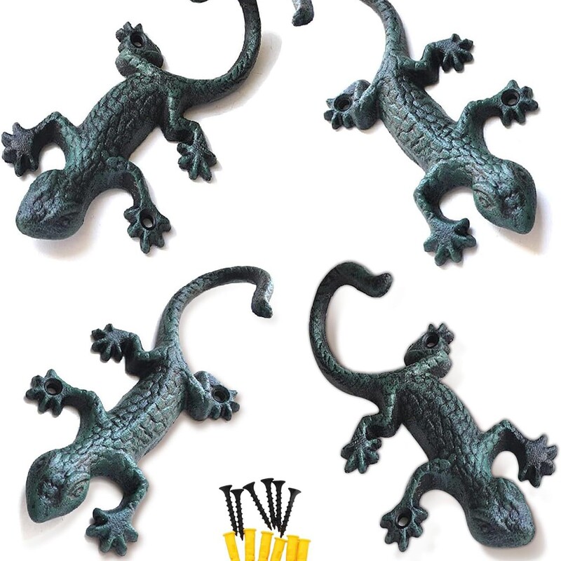 Gecko Hook Wall Hook Garden Yard Outdoor Cast Iron Lizard Towel Wall Hook Heavy Duty Coat Hook Gecko Hook Wall Hook Garden Yard Outdoor Cast Iron Lizard Towel Wall Hook Heavy Duty Coat Hook