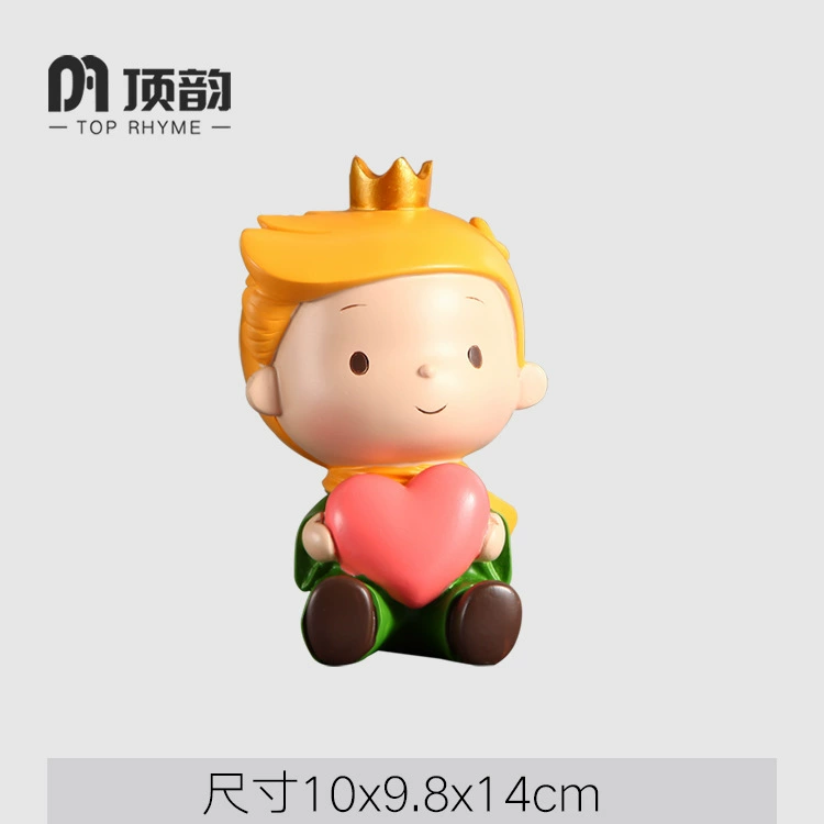 Prince cute handmade ornaments Valentine's Day cute desktop home cake DIY resin small ornaments crafts