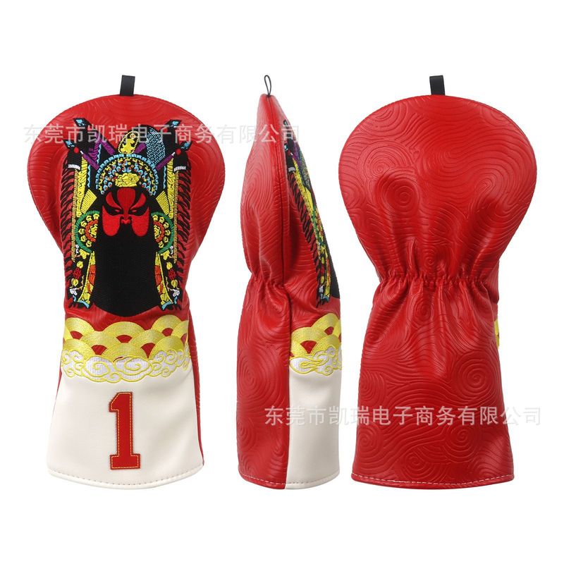 工場スポットゴルフキャップカバーGolf Headcover中国風京劇九色鹿ゴルフクラブカバー|undefined