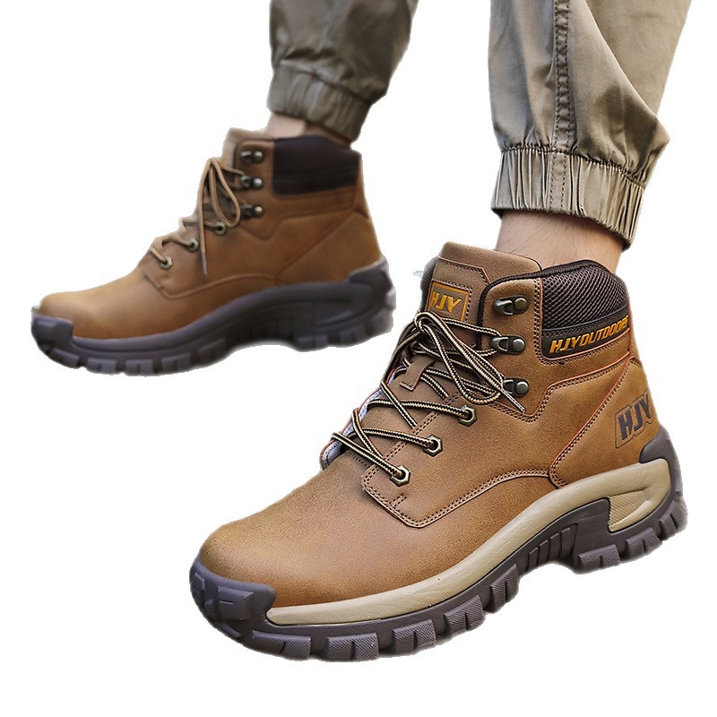 Zapatos de montaña al aire libre de explosión transfronteriza, zapatos de montaña antideslizantes y resistentes al desgaste de hombre, zapatos de montaña de crucero, amortiguación ligera e impermeable