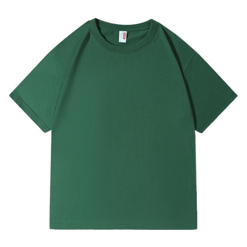 AG210 grams of combed cotton compact Siro spinning cotton T-shirt printing logo group advertising shirt light plate solid color short sleeve