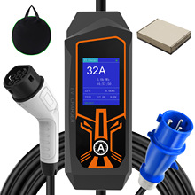 新能源电动汽车充电枪32A 7KW充电器家用便携式随车充 交流充电枪
