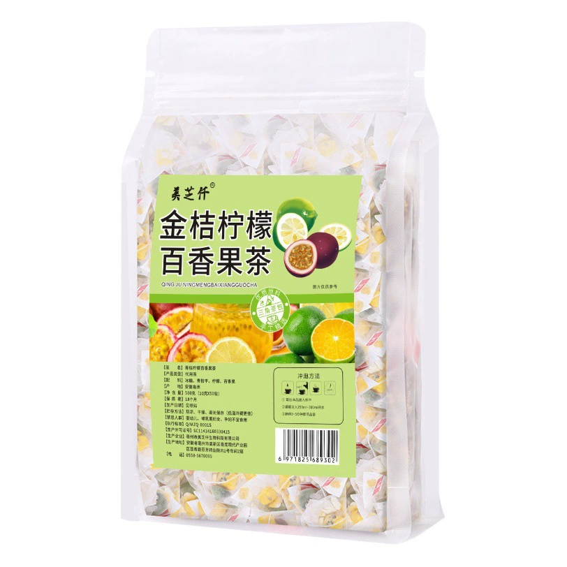 Кумкват лимонно-зеленый оранжевый маракуйя чай Чистый фруктовый напиток Сублимированный мед Фруктовый Цветочный Чай холодный пузырьковый чай фруктовый чай в пакетиках