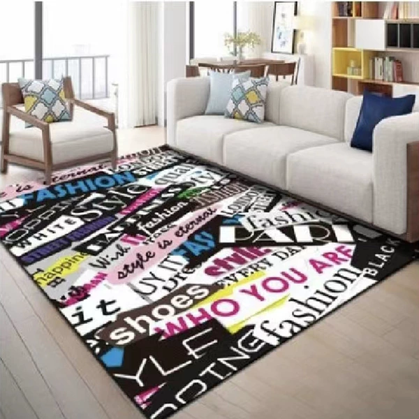 Crystal velvet print living room floor mats-22