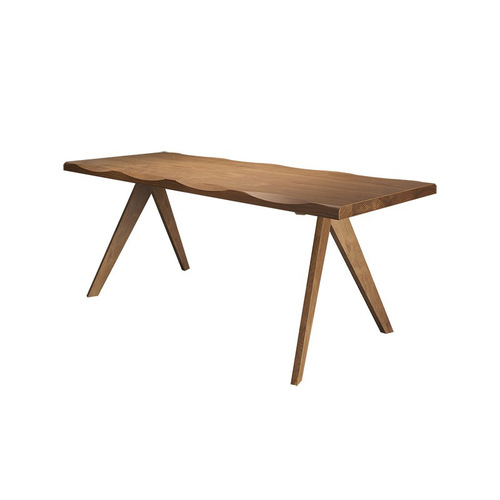 Aobo modern simple solid wood dining table and chair combination small apartment home rectangular dining table restaurant log dining table