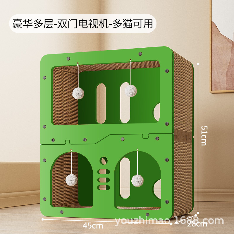 [3층 업그레이드 모델] 고급스러운 2층 캐터리(양문형 모델) [업그레이드 및 두꺼워짐]