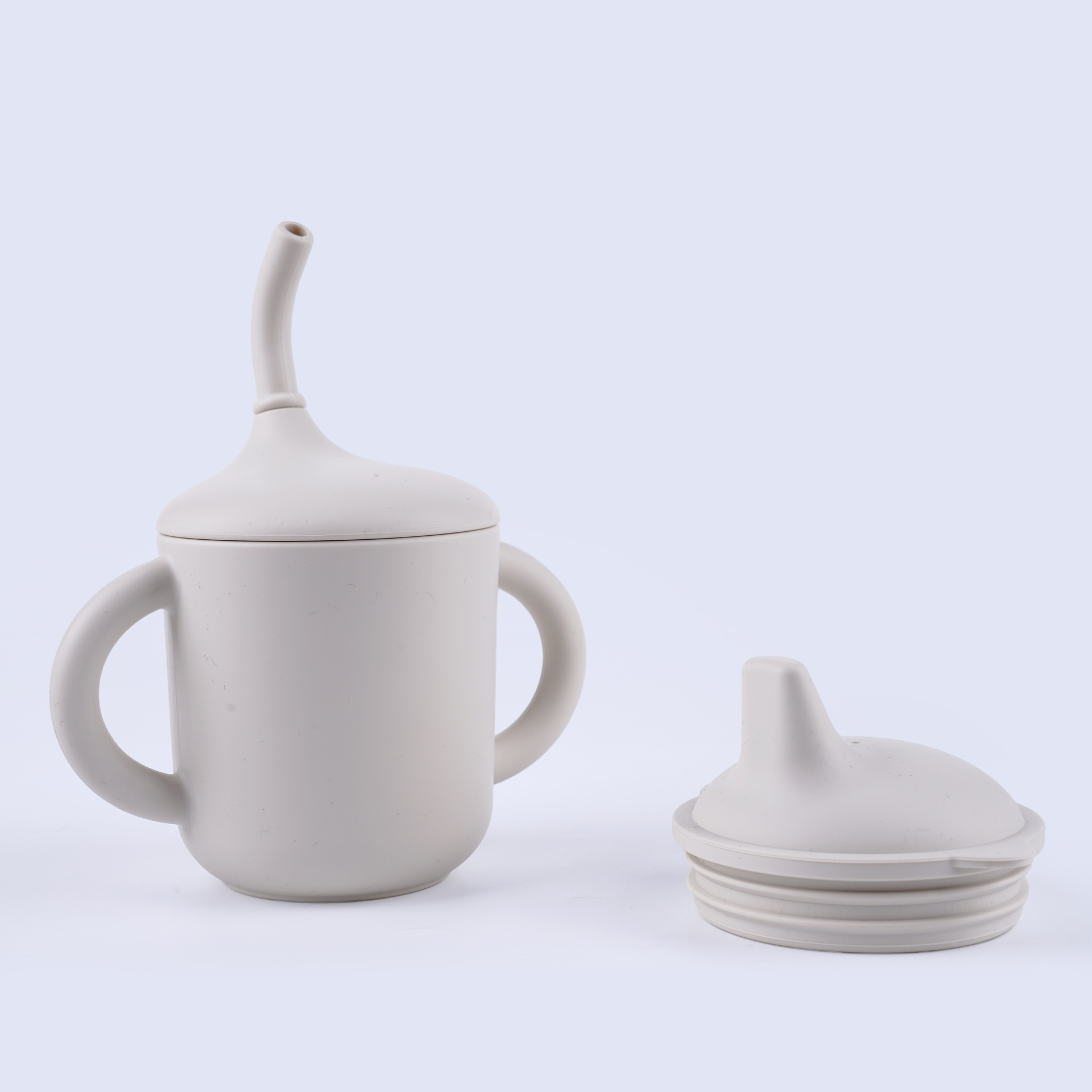 Taza de silicona para bebés, taza de alimentos para bebés, taza de silicona de grado alimenticio, taza de agua para bebés, taza de boca de pato para niños