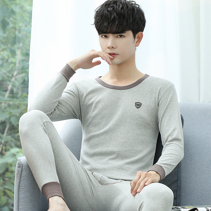 Men's long johns cotton cotton thermal underwear suit men's and teenagers cotton sweater sweater cotton pants warm clothes