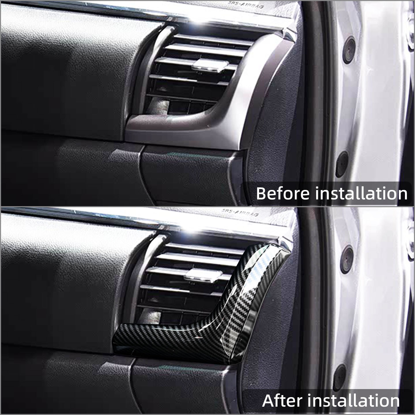 Suitable for 22 Models of Toyota Hilux Revo Air Conditioning Vent Decorative Stickers Interior Modification Accessories