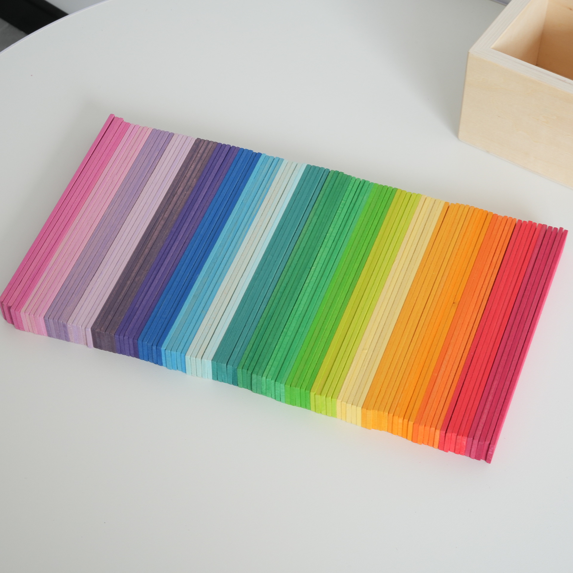 100枚のダビンチ橋虹積み木幼稚園児童知育早教塔畳高色認知玩具