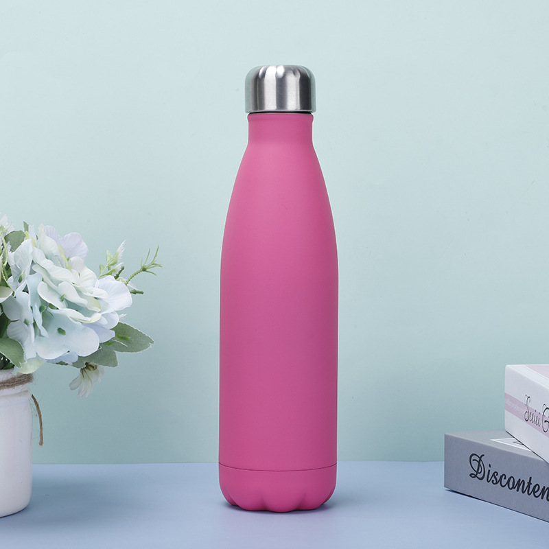 Comercio al por mayor de acero inoxidable ventosa Comercio exterior Amazon botella de boca pequeña portátil deportes al aire libre botella de Coca-Cola personalización