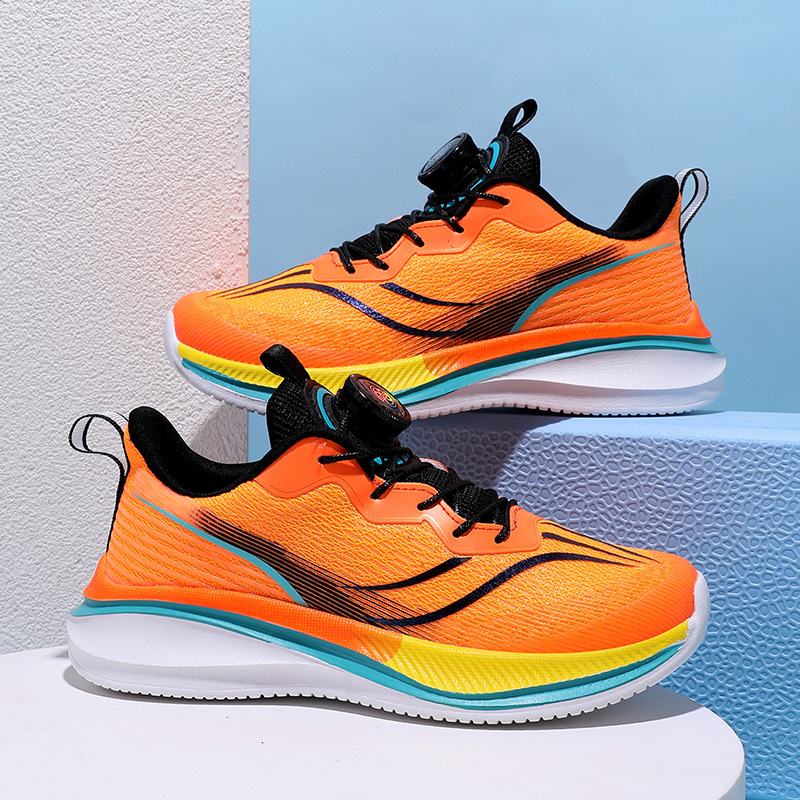 Red Rabbit 6pro Feimian Superficie de malla transpirable Calzado deportivo para niños Nuevos zapatos con botones para niños y niñas Zapatillas para correr para estudiantes