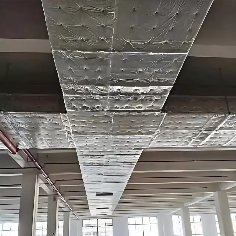 防排烟硅酸铝防火包裹耐高温隔热保温棉铝箔硅酸盐柔性卷材