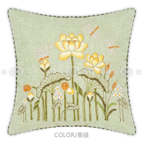 Jinhao bordado fábrica al por mayor hecho a mano bordado Cruz puntada DIY cinta bordado cojín almohada Guangzhou 04