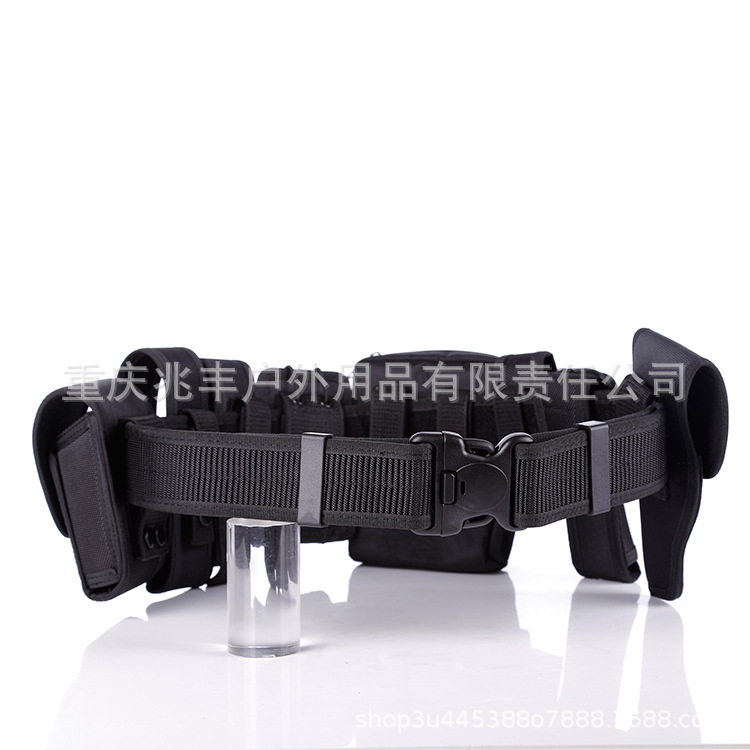 Cinturón Táctico Multifuncional (Modelo A), Set de 8 Piezas para Walkie-Talkie, Linterna, etc.