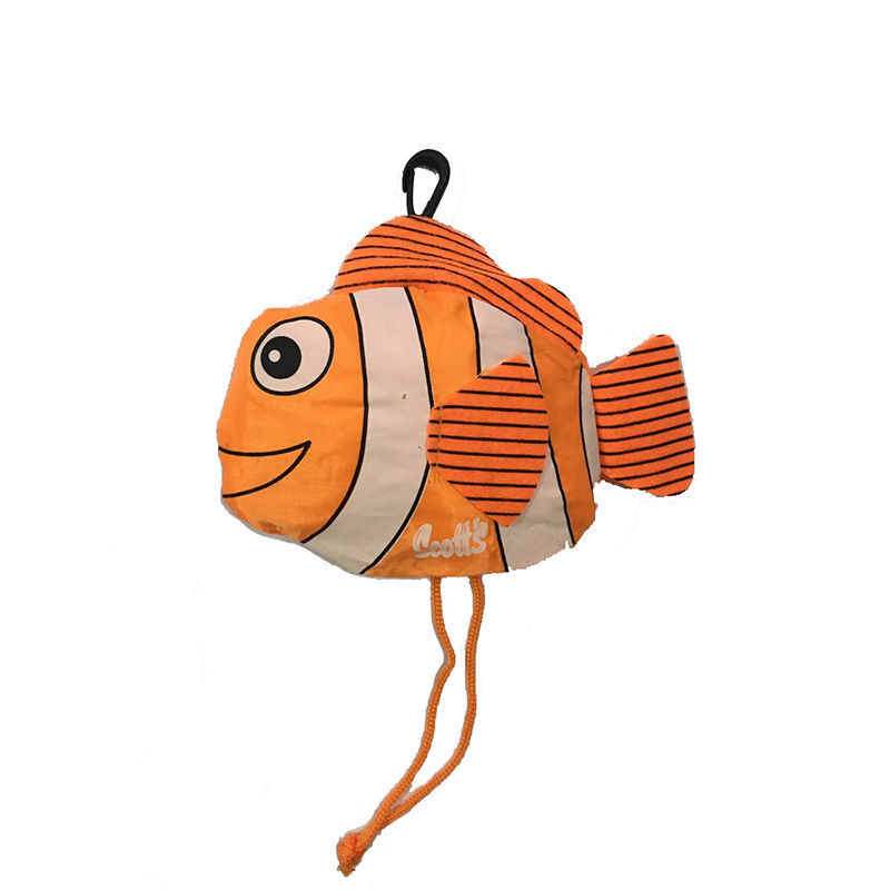 어린이 작은 물고기 휴대용 비옷 도매 가격 일회용 어린이 CLOWNFISH 펜던트 케이프 PE 판초 도매