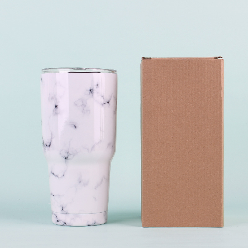 Impresión de transferencia de pintura transfronteriza Taza de coche de 30 onzas Taza de helado al vacío al aire libre cielo estrellado coche taza de cerveza de acero inoxidable logotipo impreso image 13