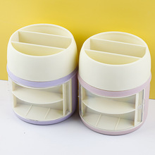 创意学生多格笔筒精美双色拼色系列桌面收纳桶化妆品文具收纳笔筒