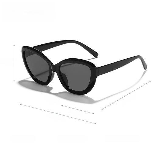 新款猫眼太阳镜ins风跨境墨镜女潮跨境个性大框UV400护目镜