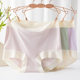 Summer ice silk seamless high waist women's underwear ultra-thin breathable cotton crotch flat feet plus size underwear 200kg shorts