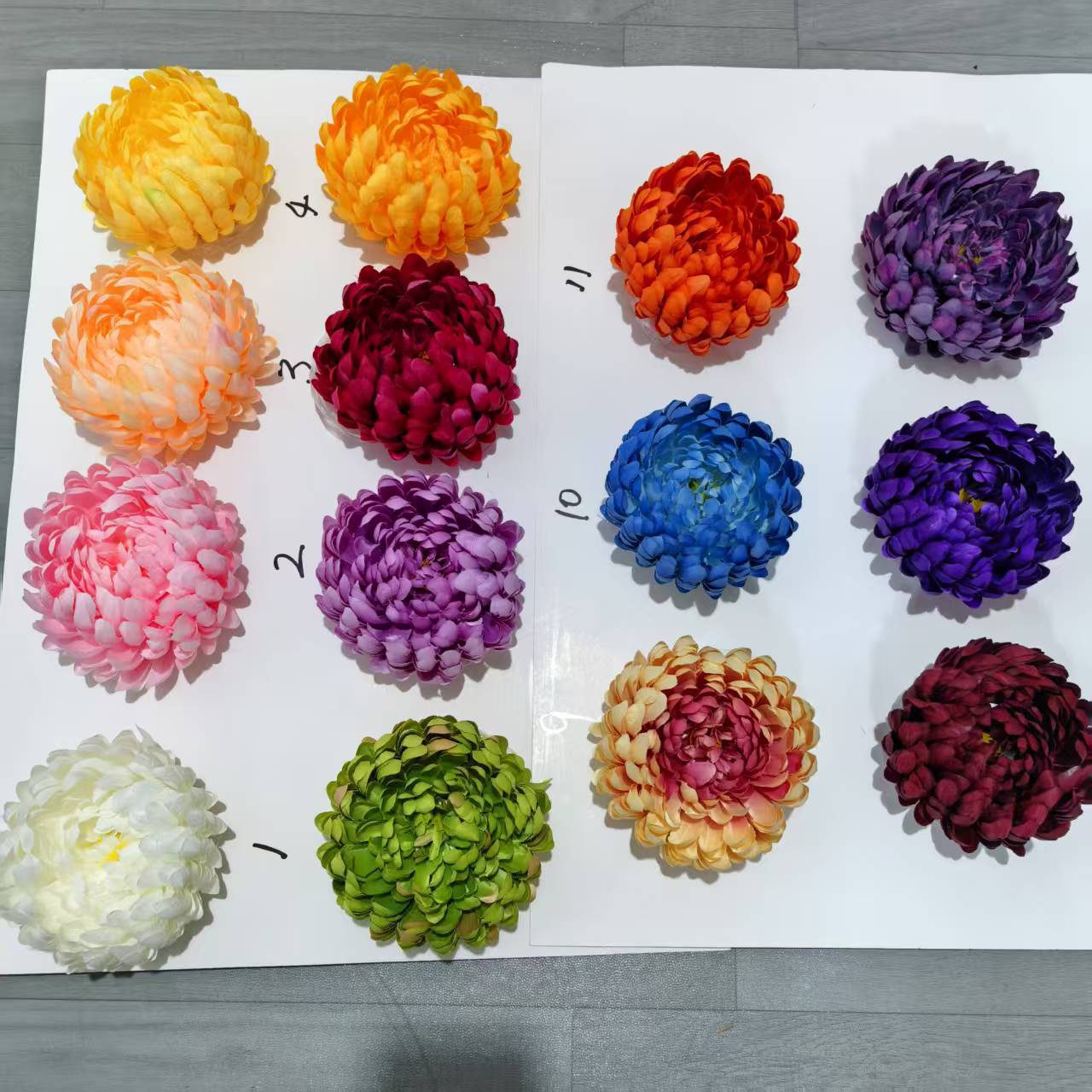 제조 업체 도매 대형 시뮬레이션 부자 국화 머리 수출 국경 간 국화 장식 메리골드 선물 상자 가짜 꽃 실크 꽃