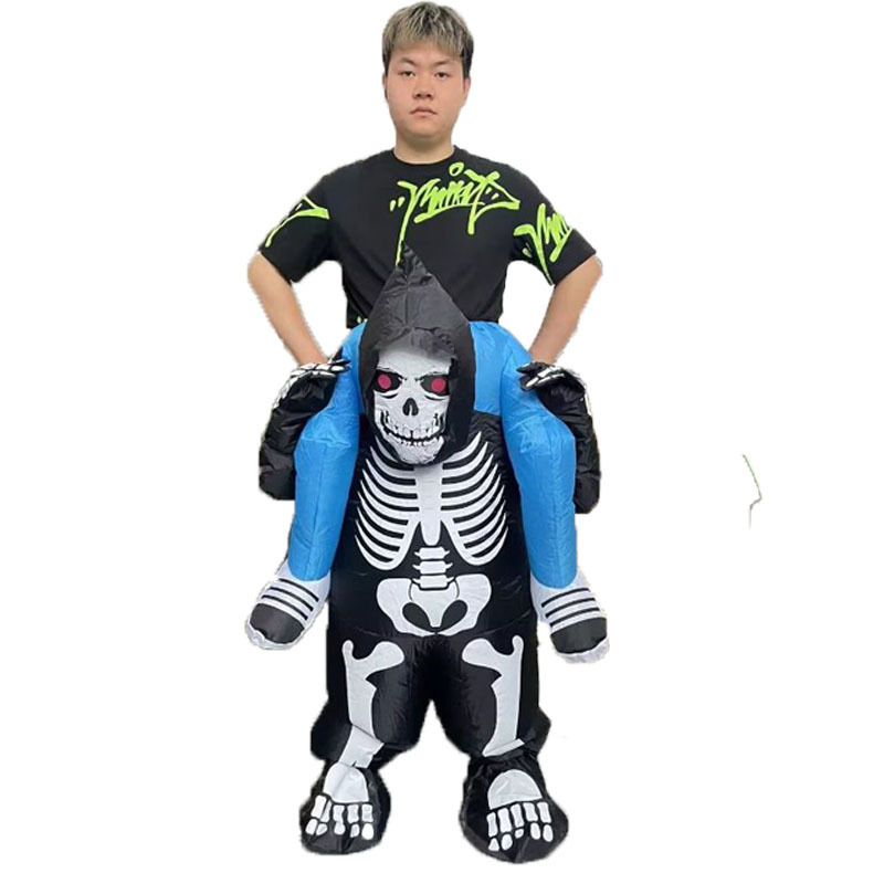 Disfraz de Halloween para bromas transfronterizas, divertido disfraz de fantasma verde de Amazon, disfraz inflable de alienígena.