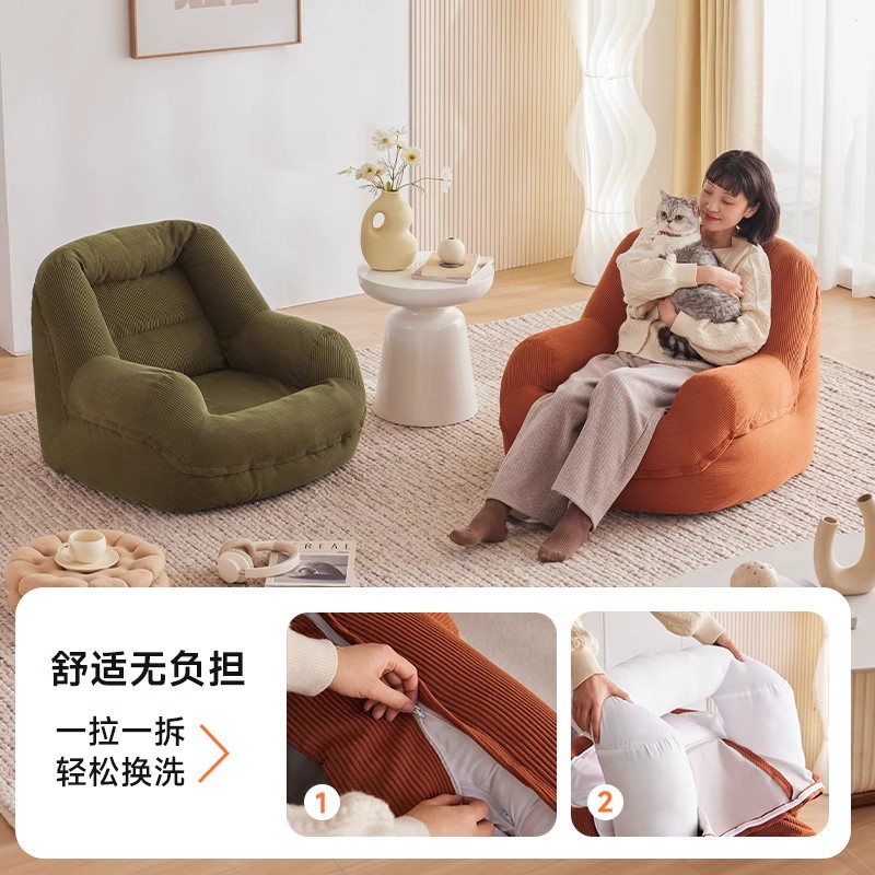 Transfronterizos para sofá perezoso bean bag para una persona reclinada para dormir balcón dormitorio perezoso sofá ultra suave image 5