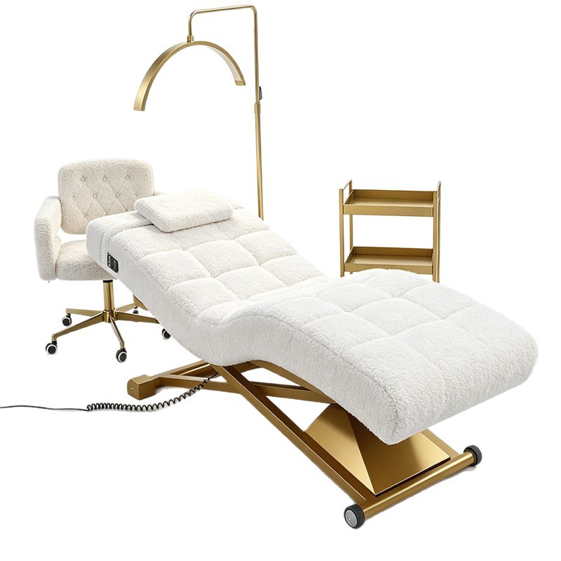Cama de belleza eléctrica de alta gama transfronteriza, cama de pestañas de belleza spa, cama de masaje en forma de s, cama de bordado de belleza image 6