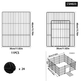 Pet Fence Small Animal Cage Indoor Portable Metal Wire DIY Fence Suitable for Small Animals
