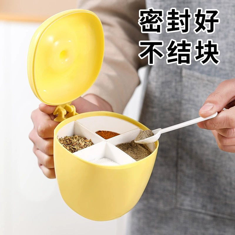 Новая многофункциональная приправа для кухни, трансграничная, банка для соли, банка для приправы, бытовая упаковка из трех банок, упаковка из четырех банок для приправы