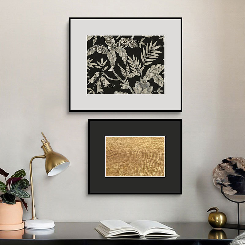 Gold-rimmed nanmu into the painting of the ancient minority art decorative painting sideboard porch bedroom bedside high-level hanging painting