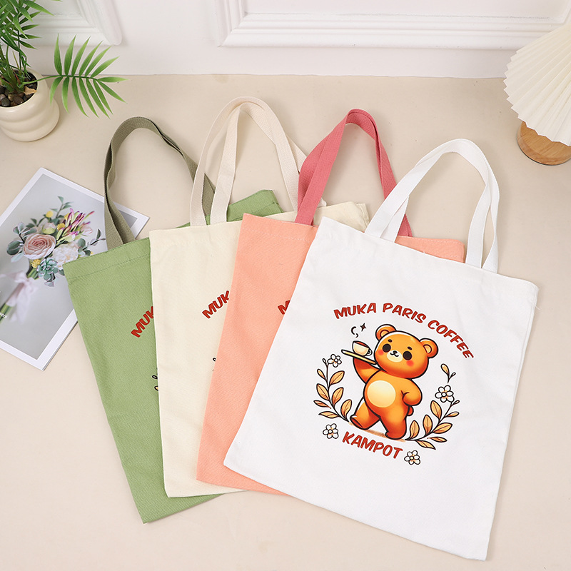 厂家批发帆布袋定制学生单肩手提棉布购物袋子广告帆布包可印logo