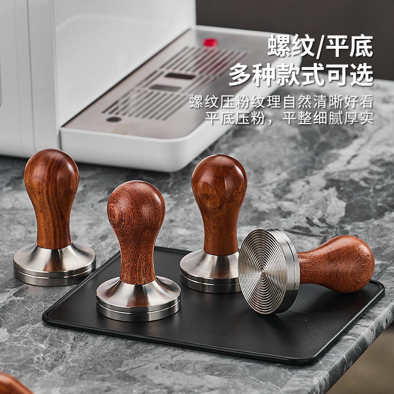 Amazon Hot Sale 304 Red Noble Powder Printer Set Coffee Powder Needle Cojín de almacenamiento redondo 51 / 53 / 58mm