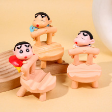 新款蜡笔小新手机架懒人支架动漫可爱卡通潮玩手办模型桌面摆件