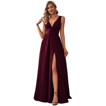 N 71476 Solid Formal Maxi Dress ��ɫ�Y���Lȹ�W�����п羳