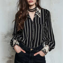 2026亚马逊外贸欧美女装wish速卖通ebay上衣秋宽松休闲长袖衬衣女