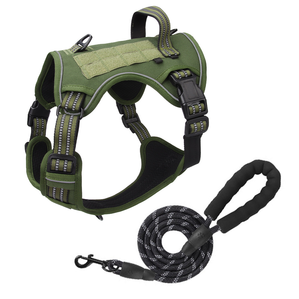 Chaleco táctico multifuncional entrenamiento al aire libre a prueba de explosiones estampado una sola chaleco de pecho táctico cinturón de pecho gran cuerda de tracción de perro
