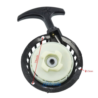 Mini Motorcycle Accessories Hand Pull Starter 49Cc Small Sports Car Engine Aluminum Easy-Pull Plate 2-Stroke Hand Pull Starter (Other starting systems) - hand-puller-mounting-hole-78mm