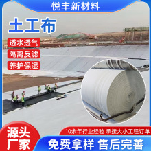 土工布园艺透水渗水白色无纺布种菜种植用滤水涤纶无纺布工程布
