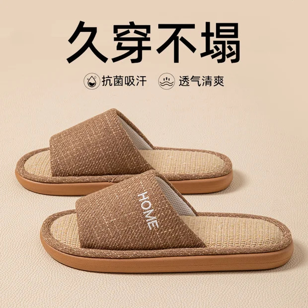 Kətan ev başmağı qalın altlıqlı, tər çəkən, unisex