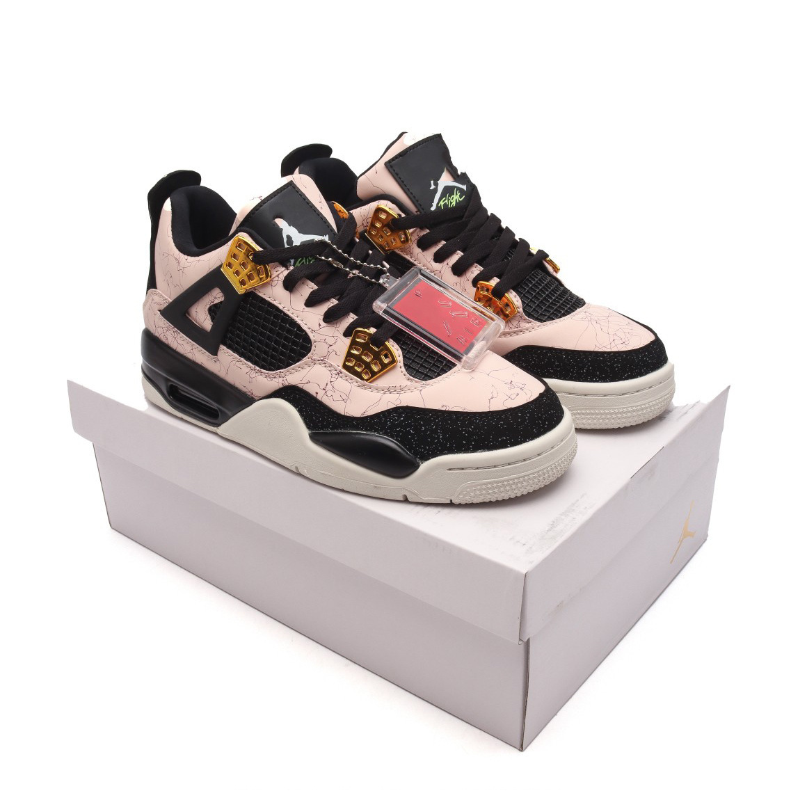 Visión alta aj4 zapatos de baloncesto de cuero gris de seda para hombres zapatos deportivos casuales con almohadilla de aire de fondo grueso para mujeres Kaws nocturario