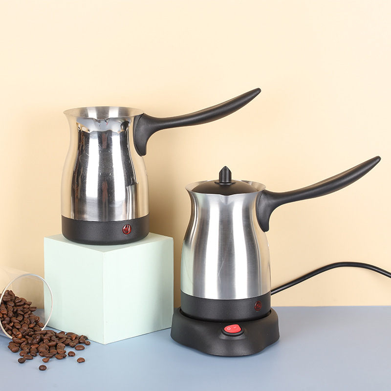 0.6L Household Portable Sanding Stainless Steel Turkish Coffee Pot Arabic Coffee Machine 0.6L Household Portable Sanding Stainless Steel Turkish Coffee Pot Arabic Coffee Machine