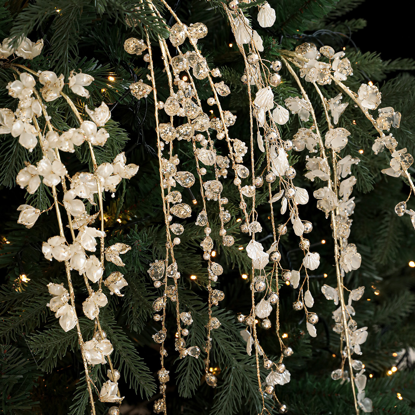 Nuevo acrílico de Navidad blanco de cristal polvo adhesivo árbol de Navidad atmósfera creativa de polvo adhesivo decorativo