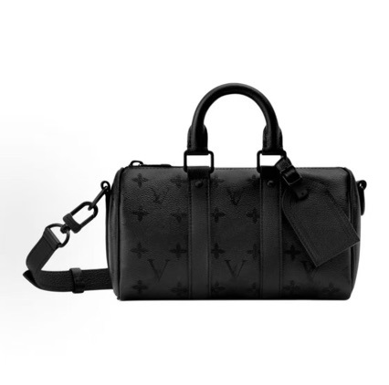 Bolso de hombre Keepall 25 - 35 - 45 bolso de viaje moda bolsa de cintura casual en relieve combinación de serie negra